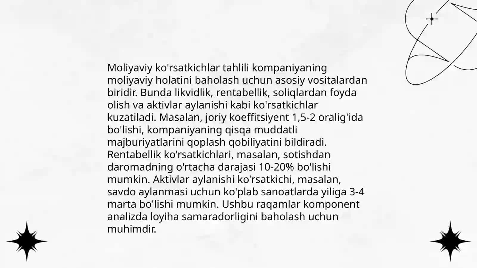 Aksiyadorlik jamiyatlari va boshqa xòjalik yurituvchi subektlar faoliyati samaradorligini tahlil qilish 4