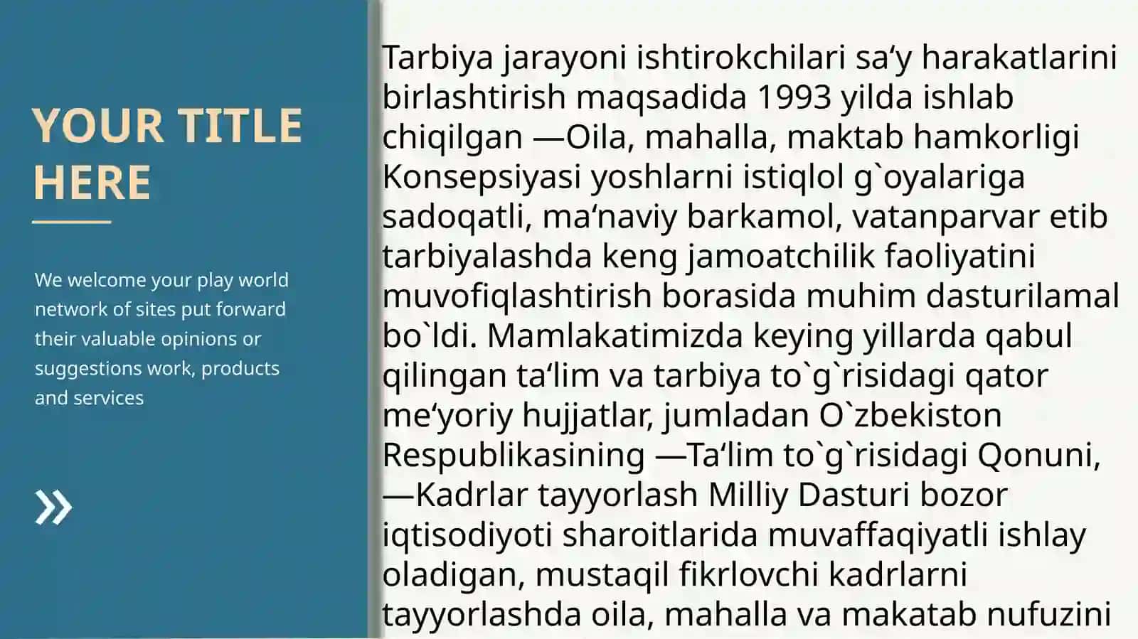 Jahon tarbiya konsepsiya namunalarining qiyosiy pedagogik tahlili 4