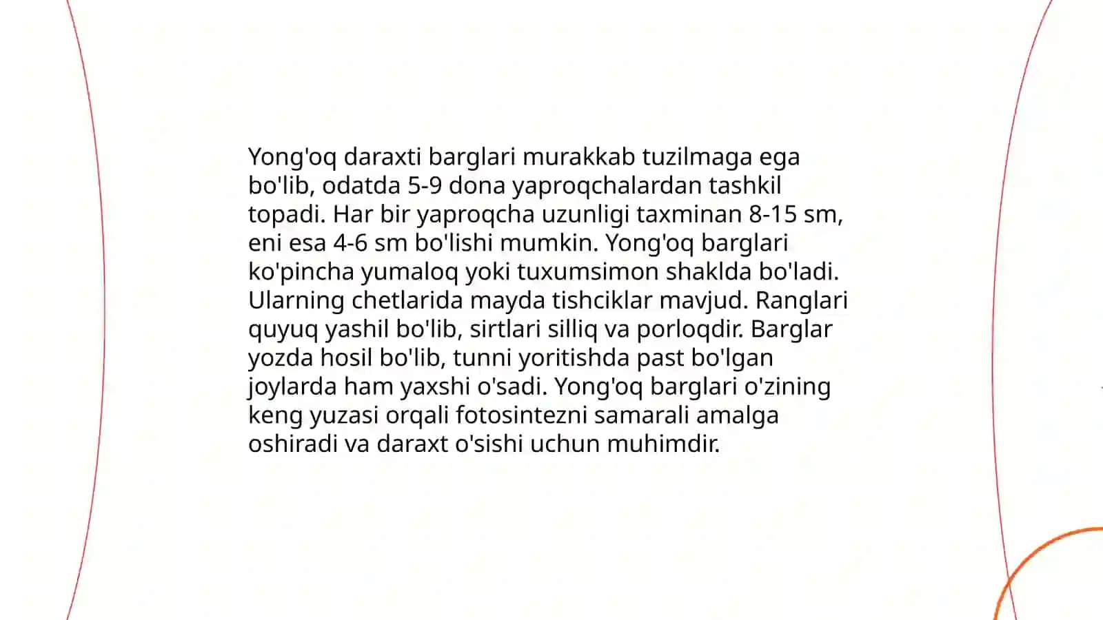 Yong'oq morfologiyasi, rivojlanishi 4