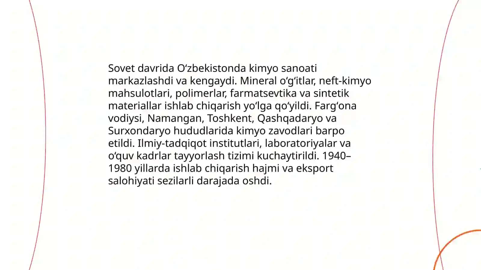 Oʻzbekistonda kimyo fani va sanoatning rivojlanishi 4