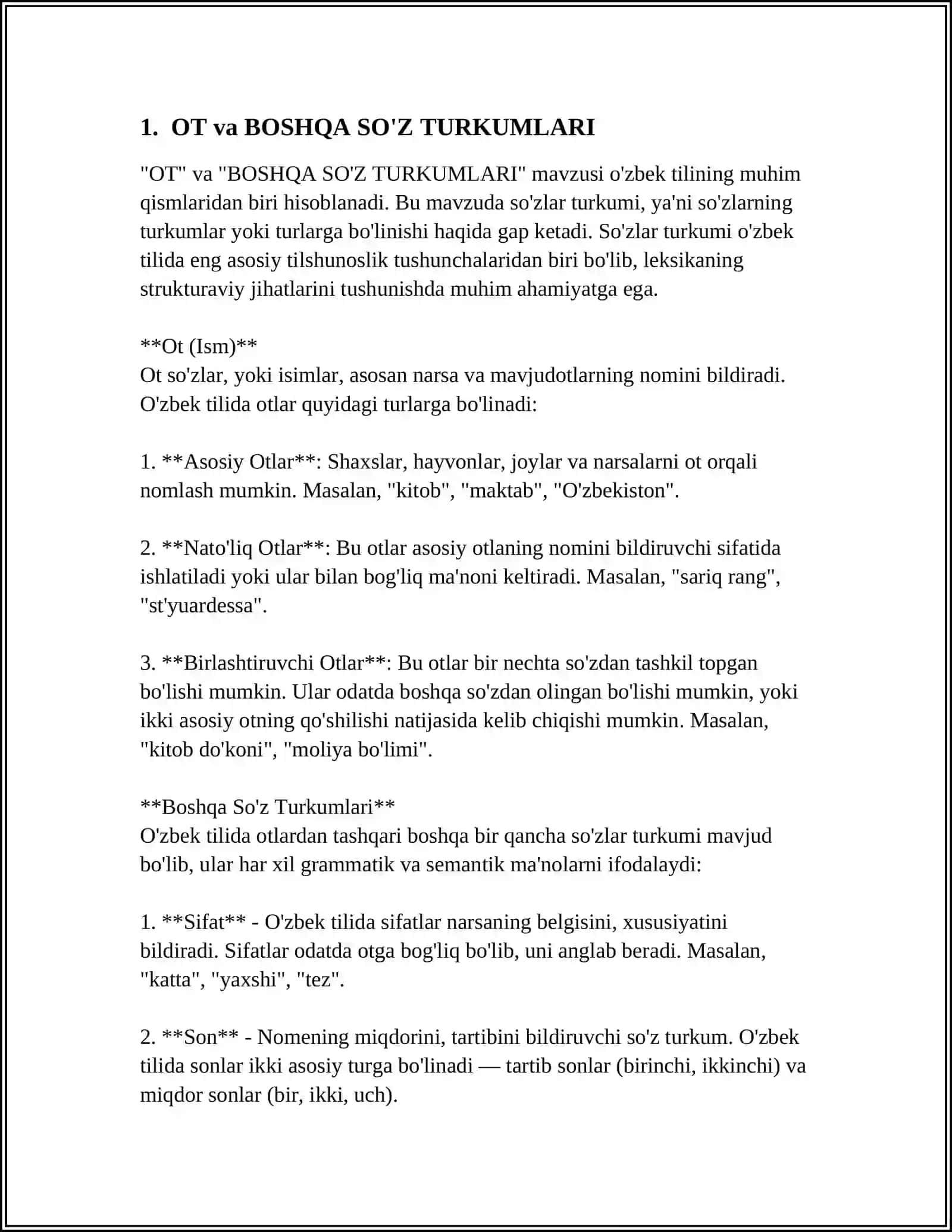 OT SO'Z TURKUMINI O'RGANISHDA QO'LLANILADIGAN KO'RGAZMALAR 4