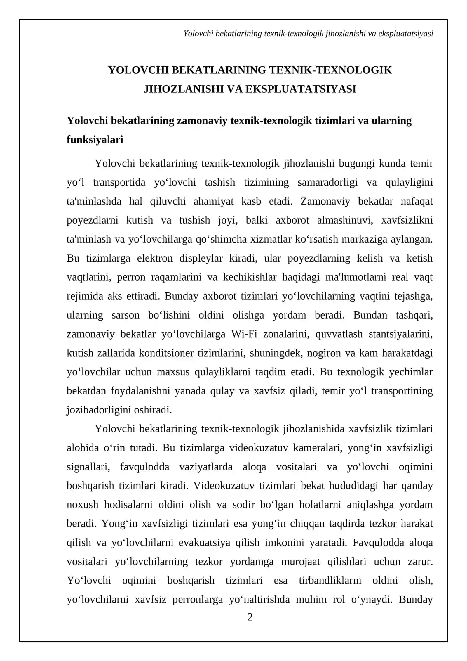 temir yol transportida yolovchi bekati Ishini tashkil qilish asoslari 4