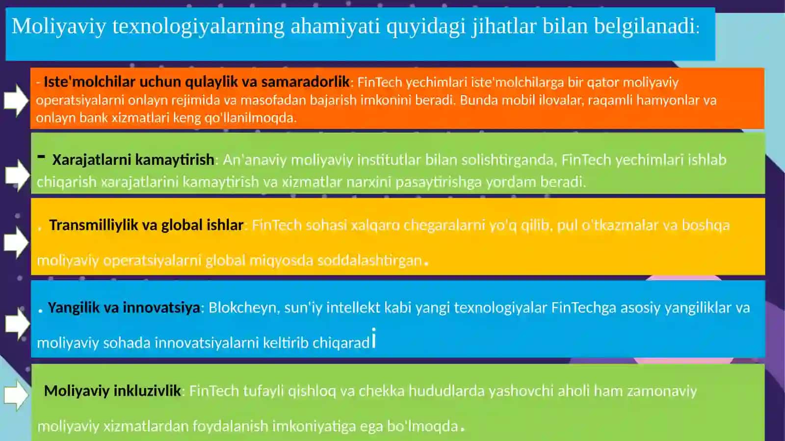 Moliyaviy texnologiyalarning qo‘llanilish doirasining iqtisodiyot globallashuviga ta’siri 4