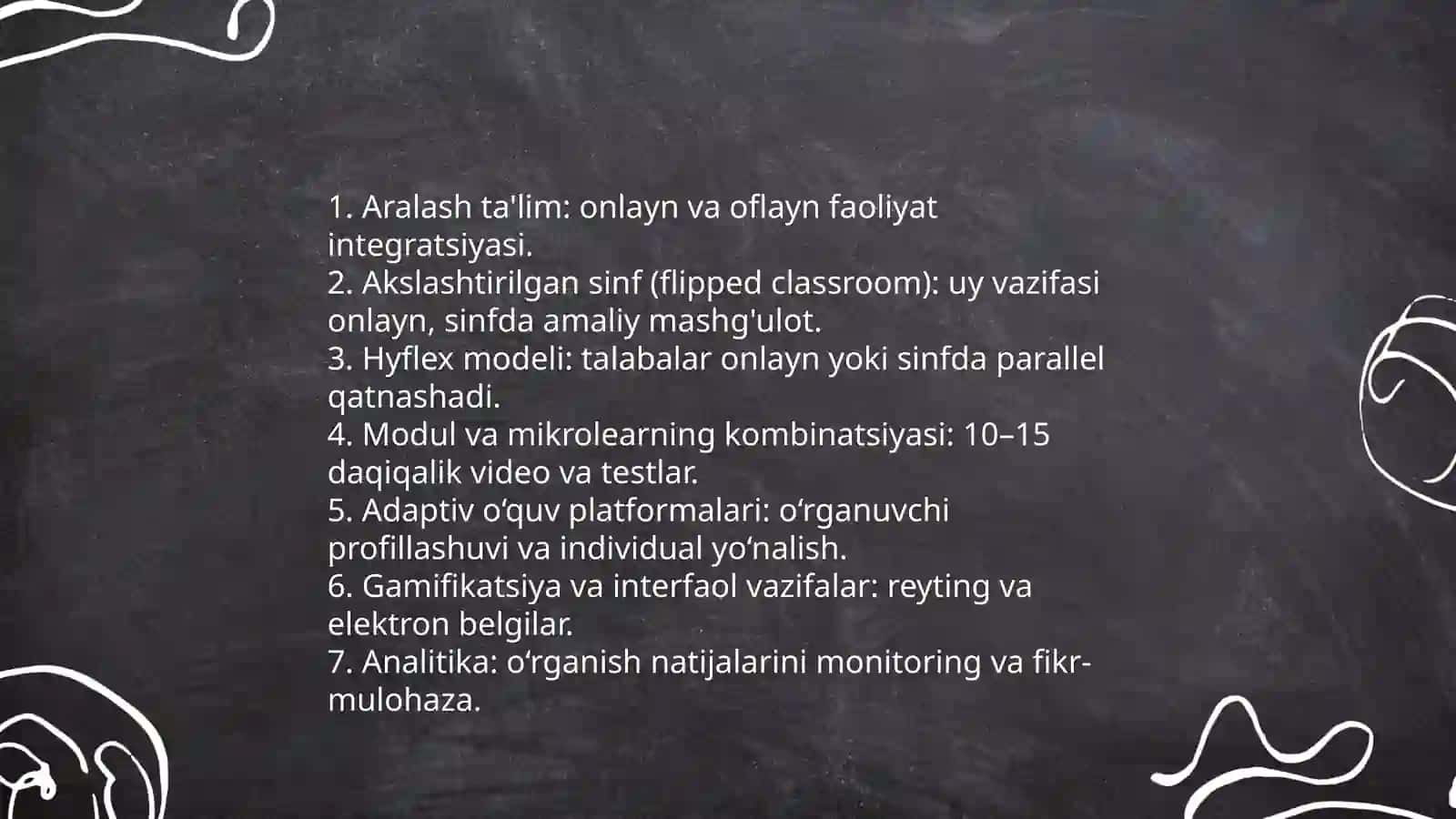 Talim jarayonini tashkil etishning innovatsion shakl metod va vositalar 4
