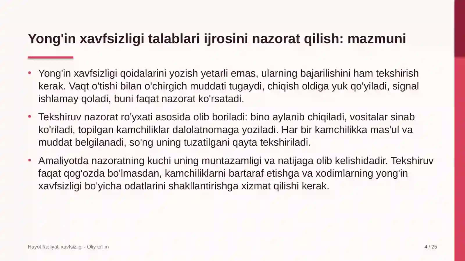 g'allachilikda yong'in xavfsizligi talablariga rioya etilishini nazorat qilish 8420 4