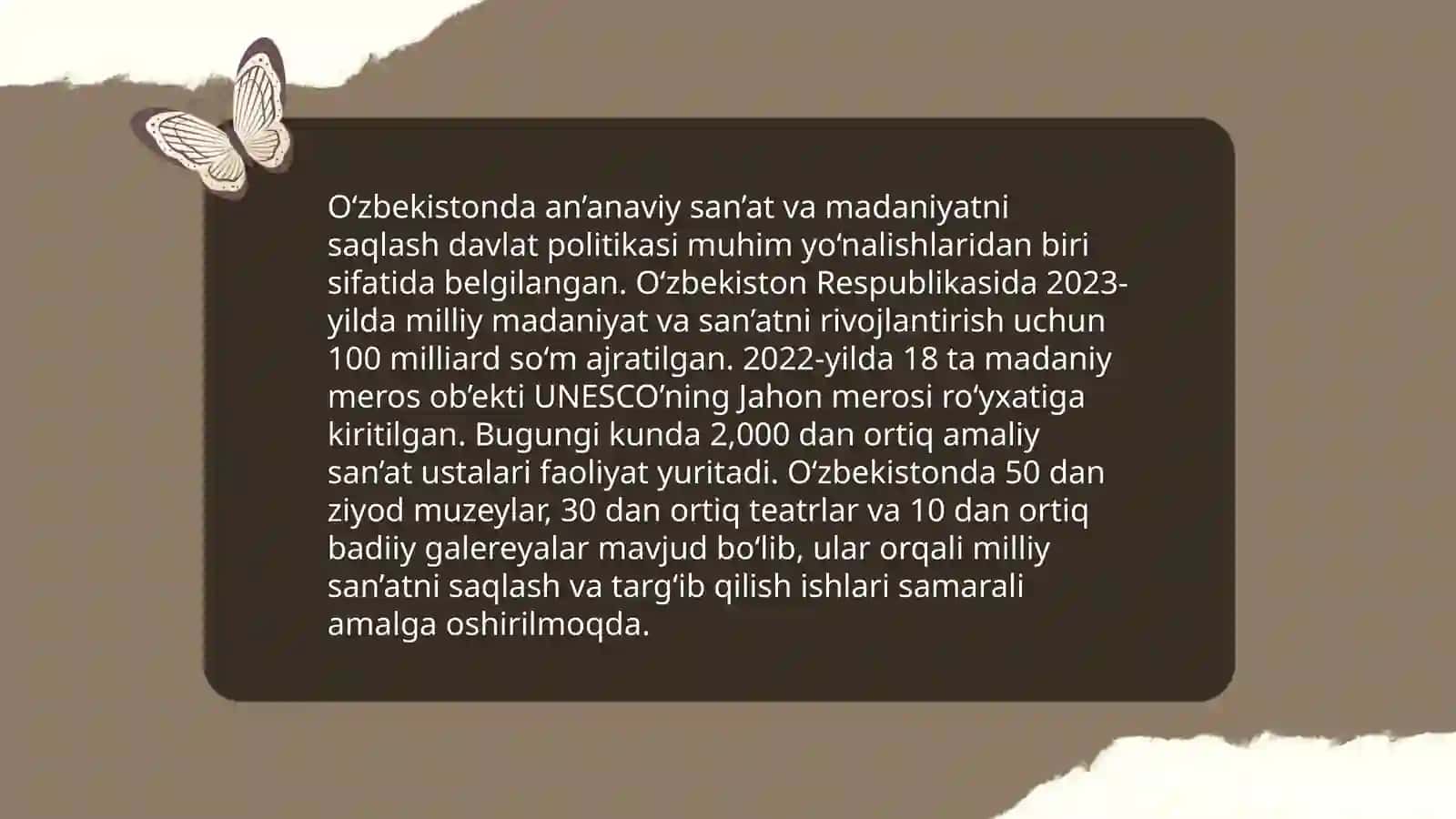 Mustaqillik yillarida O'zbekistondagi ma'naviy va madaniy taraqqiyot 4