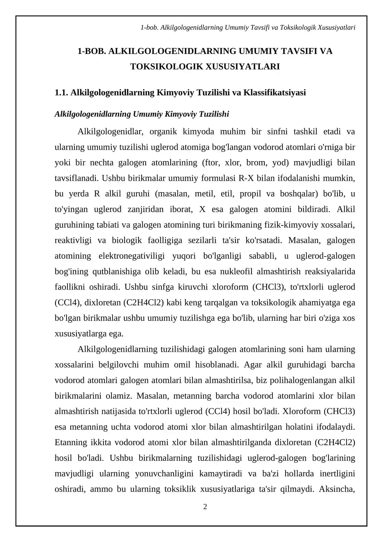 Alkilgologenidlar Toksikologik Tahlil 4
