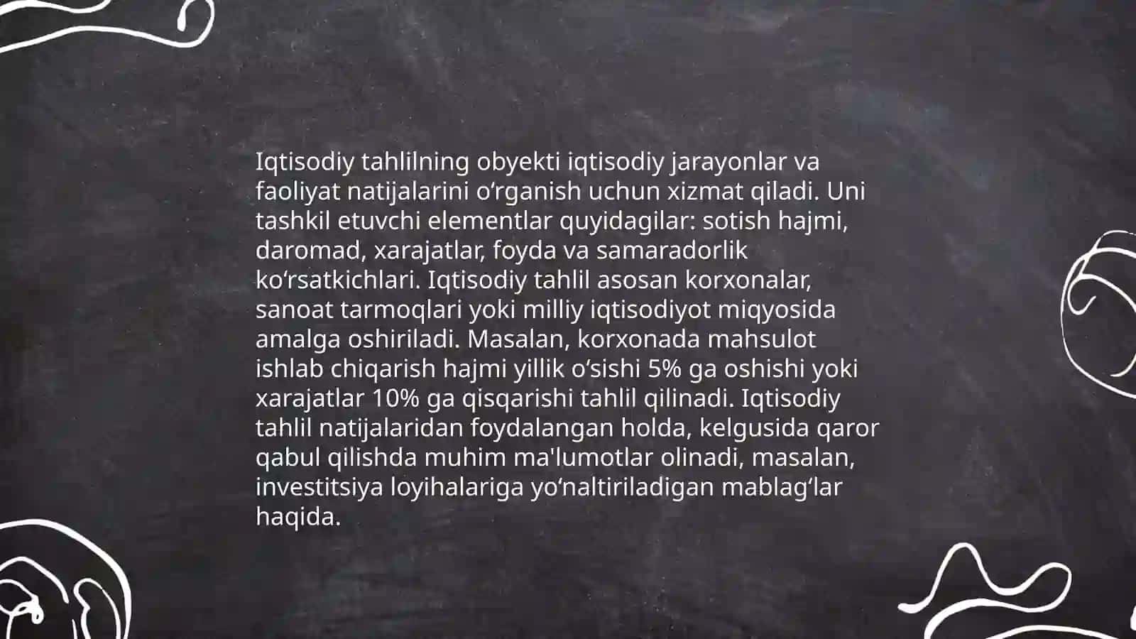 Iqtisodiy Tahlil Fanining Predmeti, Obyekti, Maqsadi, Vazifalari, Prinsiplari 4