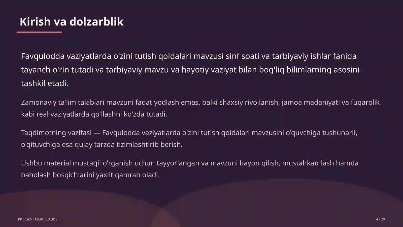 Favqulodda vaziyatlarda o'zini tutish qoidalari 4