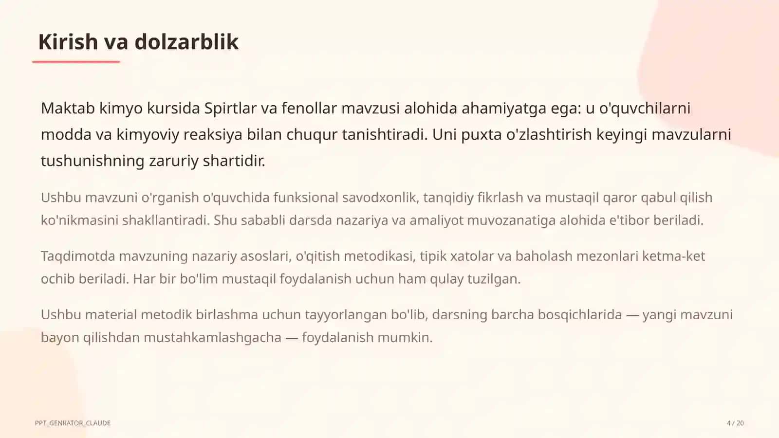 Spirtlar va fenollar (10-sinf) 4