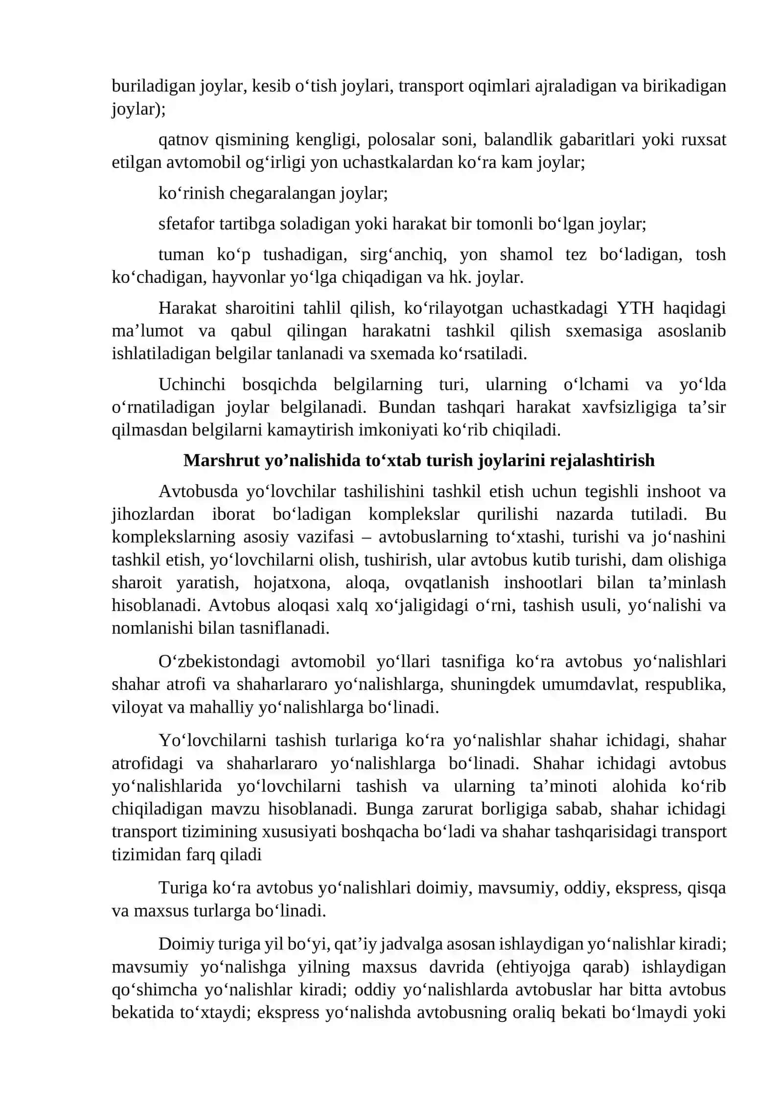 Harakatga xizmat ko’rsatishning turlari va muddatlari 4