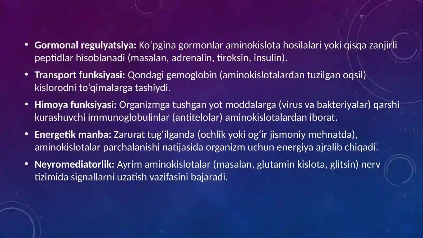 Aminokislotalarning tuzilishi, klassifikatsiyasi 4