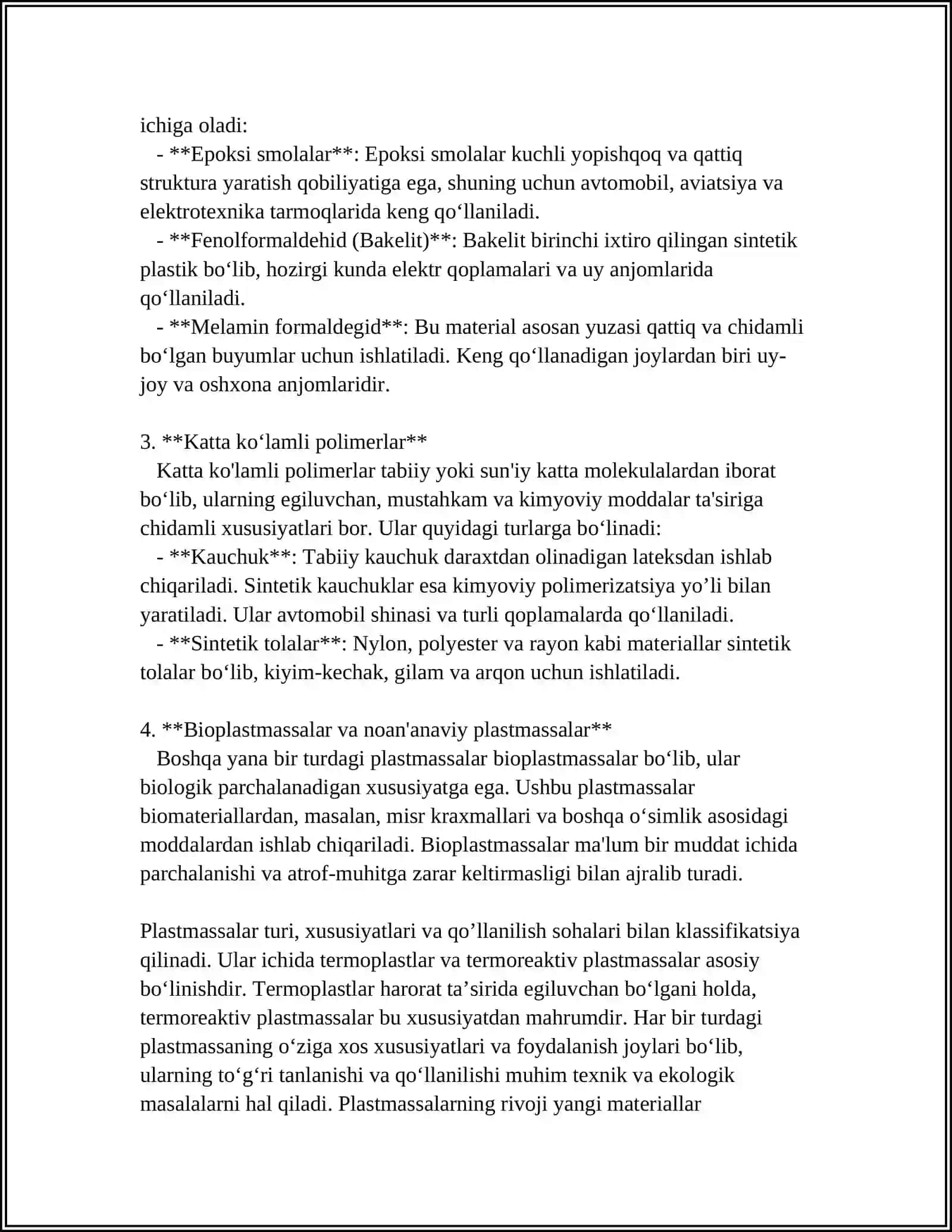 PLASTMASSALAR 4