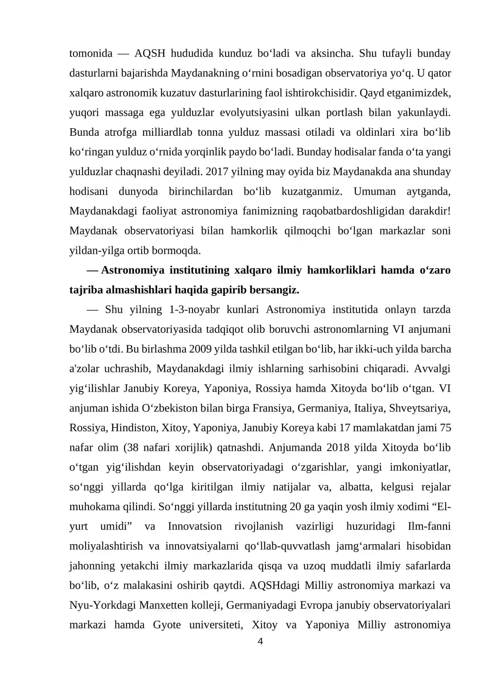 ASTRONOMIYA RIVOJINING QISQACHA TARIXI KURS ISHI 4