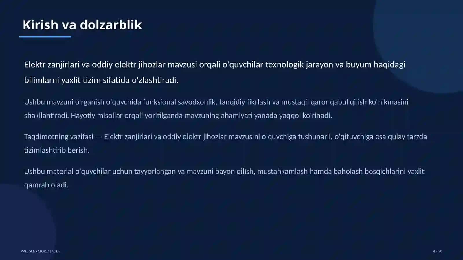 Elektr zanjirlari va oddiy elektr jihozlar (7-sinf) 4