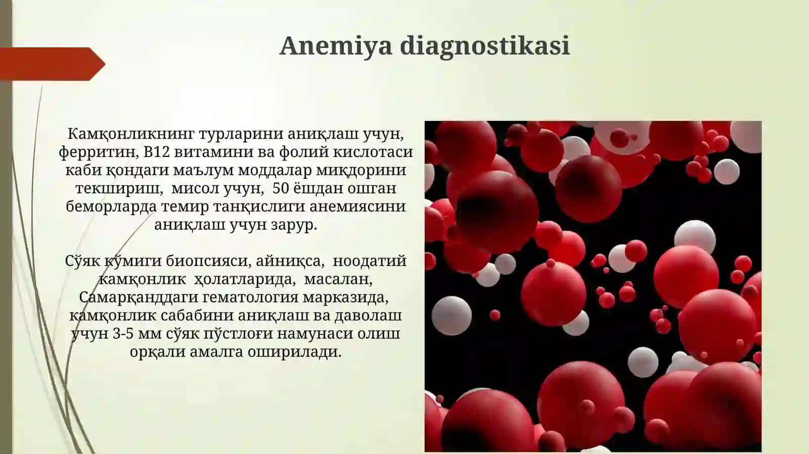 Anemiyalarning kelib chiqishivaturlari 4