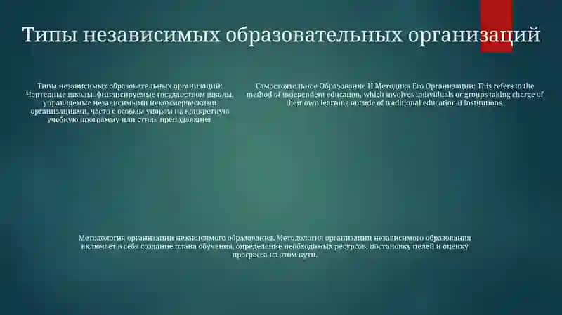 Самостоятельное Образование И Методика Его Организации 4