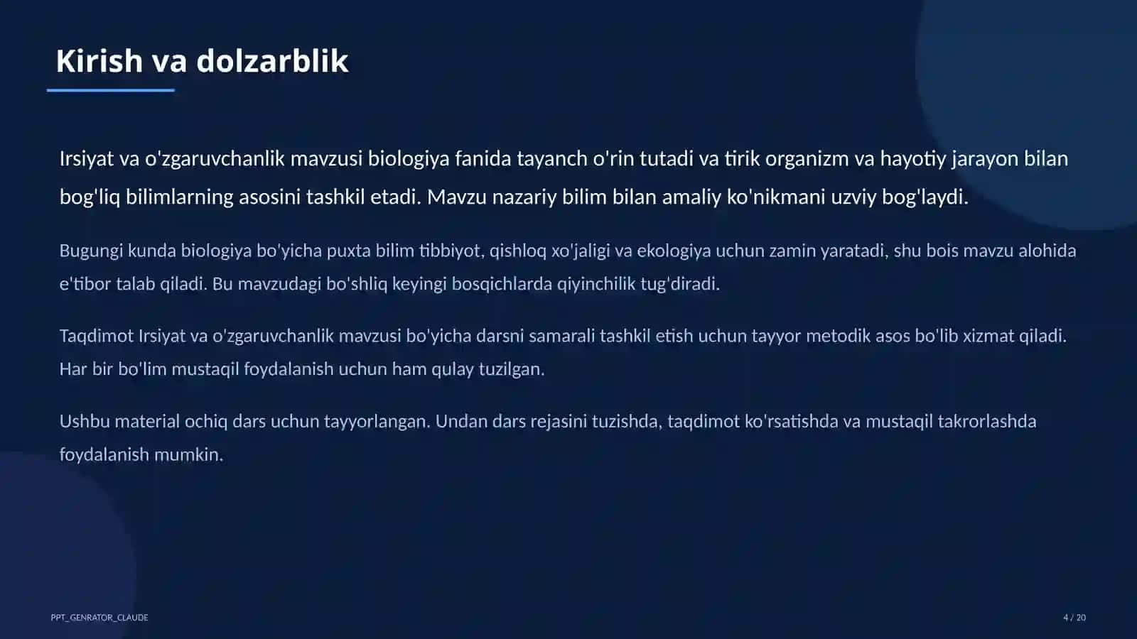 Irsiyat va o'zgaruvchanlik (9-sinf) 4