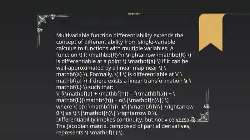 Kop oʻzgaruvchi funksiyalar differensiali.Xususiy hosila va yuqori tartibli difserensialllar.Koʻp oʻzgaruvchili funksiyaning xususiy hosilalari. Funksiyaning nuqtada differensiallanuvchanligi 4