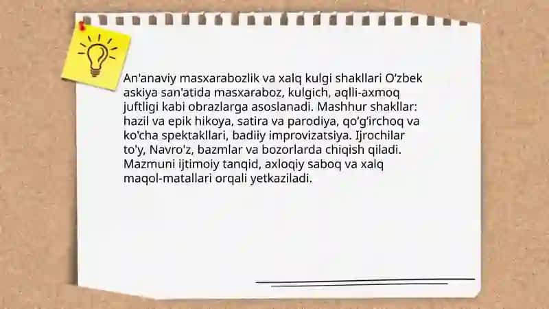 Oʻzbek milliy askiya va qiziqchilik sanati 4