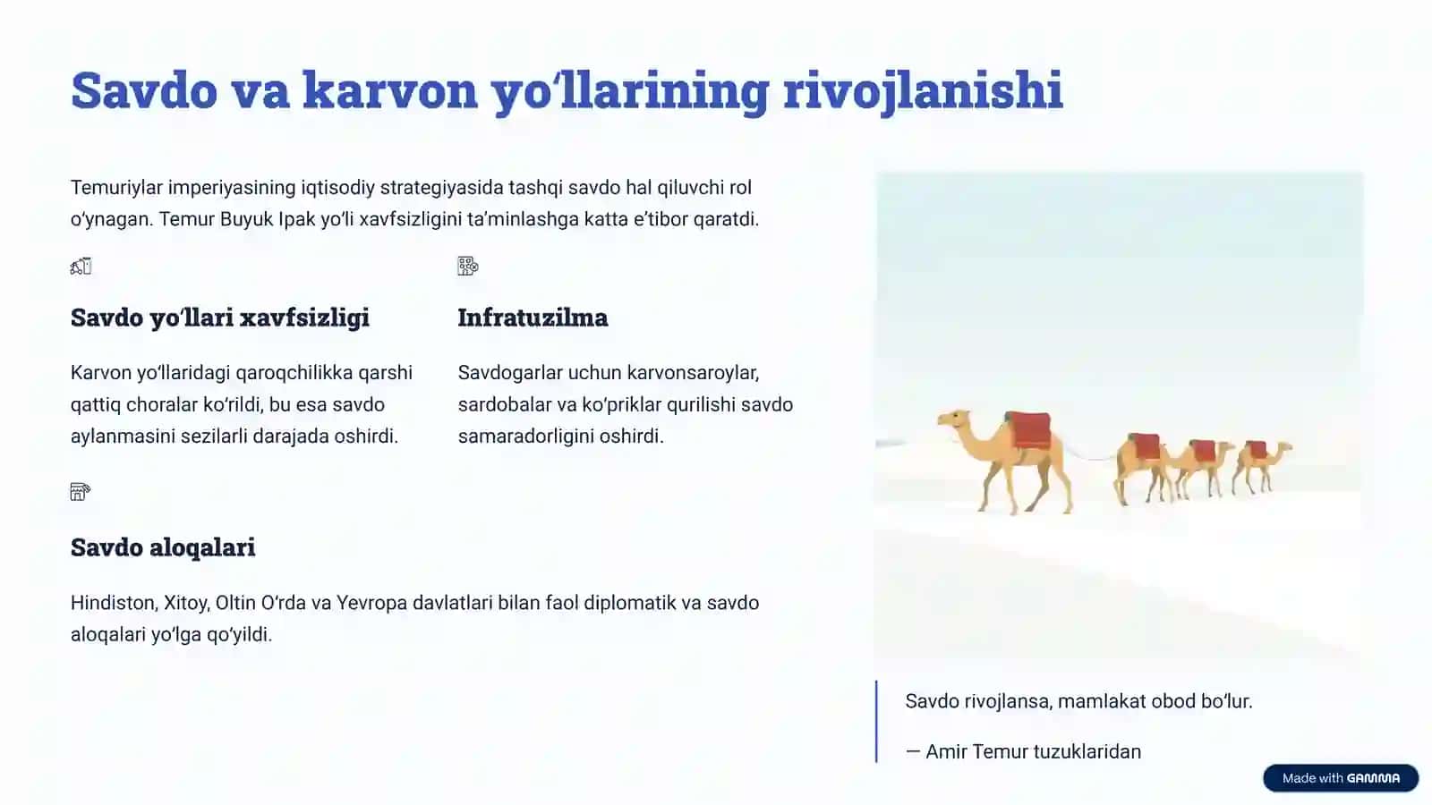 Amir Temur va Temuriylar davrida iqtisodiy gʻoyalar va siyosat 4