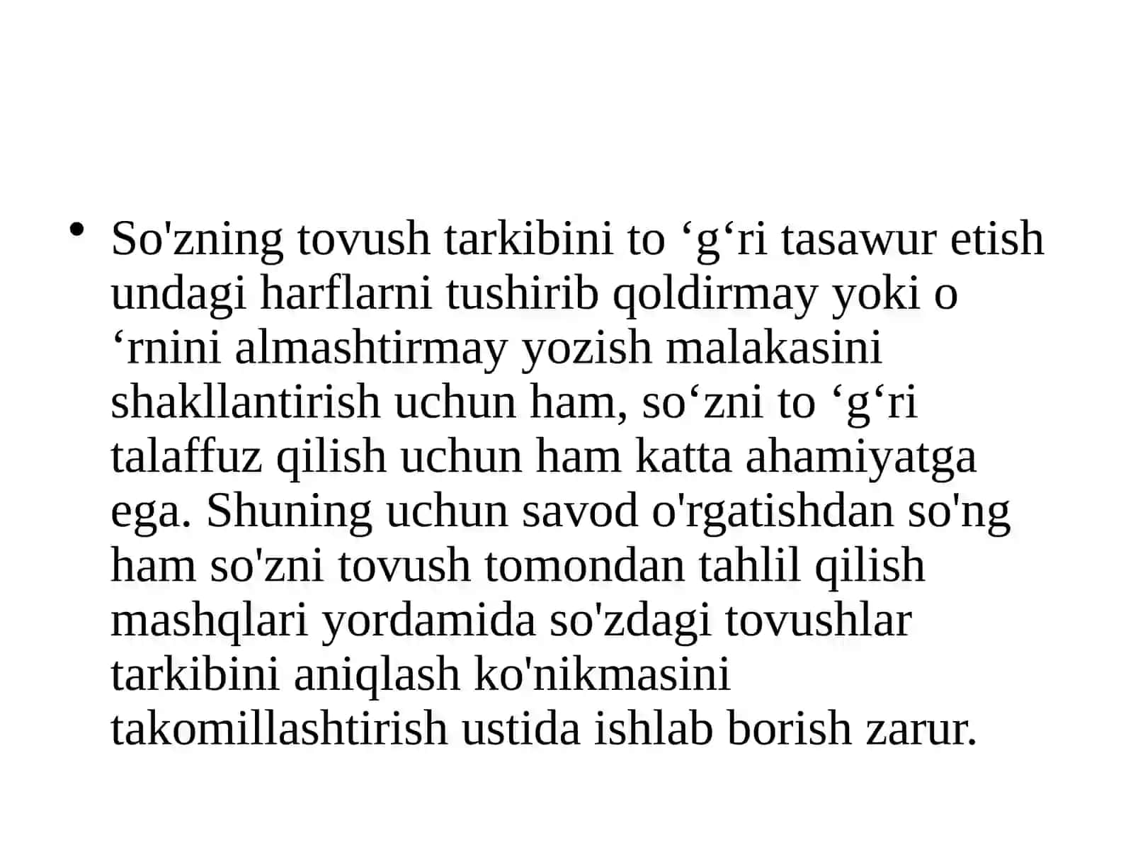 Fonetika va Grafika asoslarini o'rgatish metodikasi 4