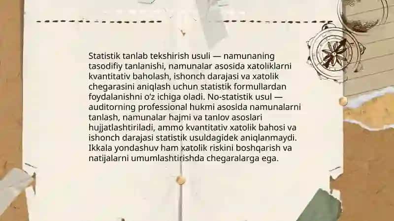Auditda tanlab tekshirish usuli 4