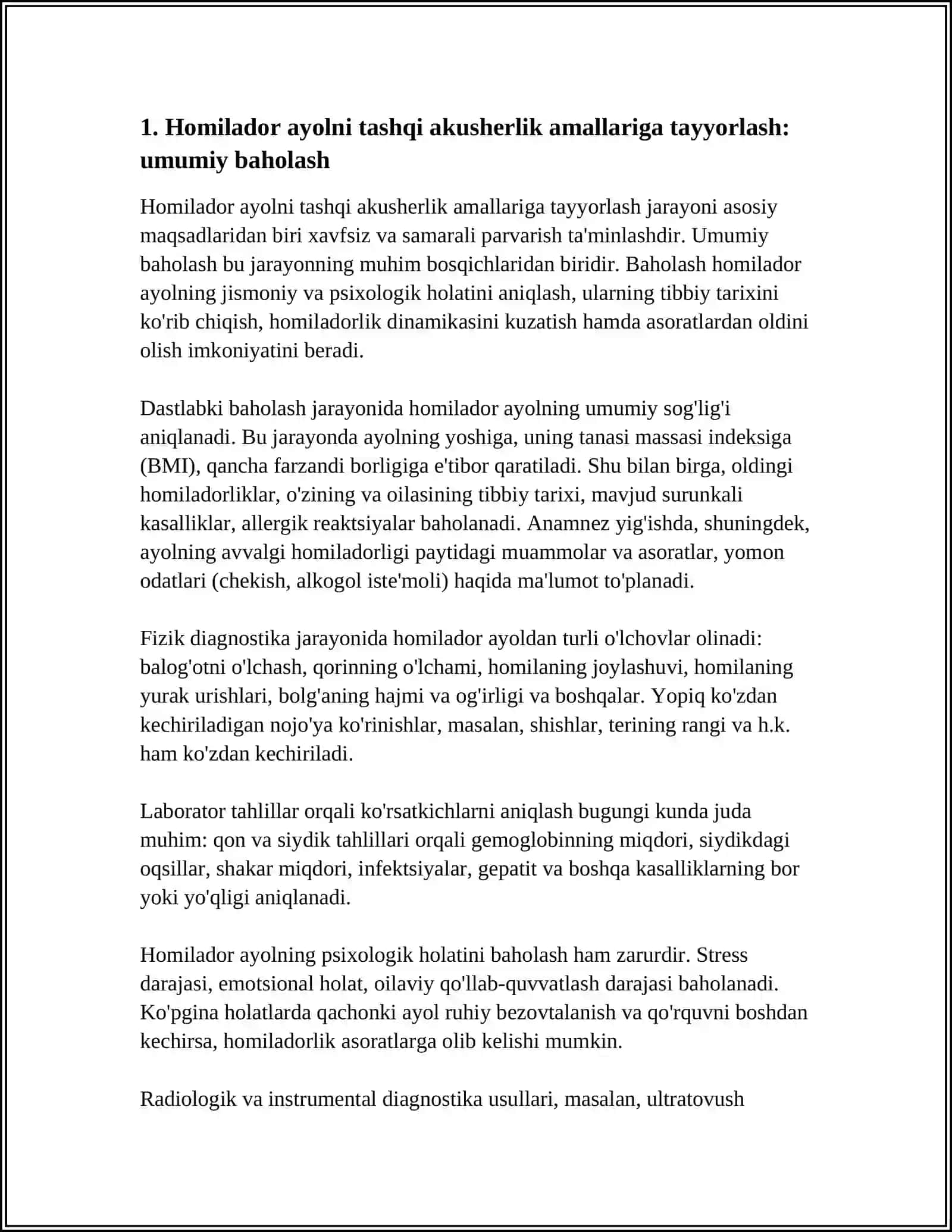 Homiladorlik Davrida Hamshiralik Parvarish 4