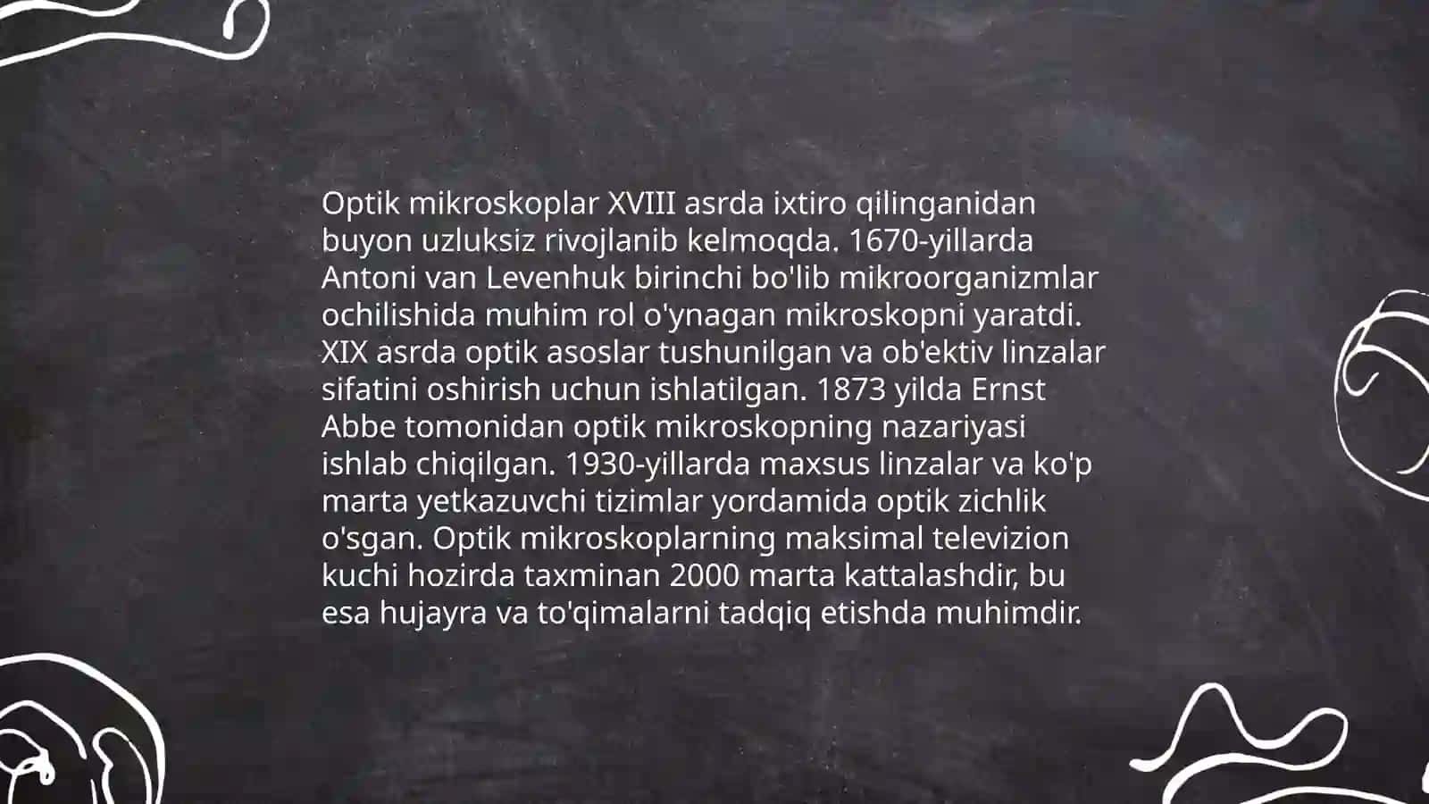 Mikroskoplarning rivojlanish tarixi 4