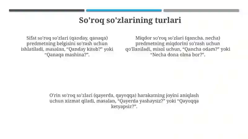 So'roq so'zlari 4