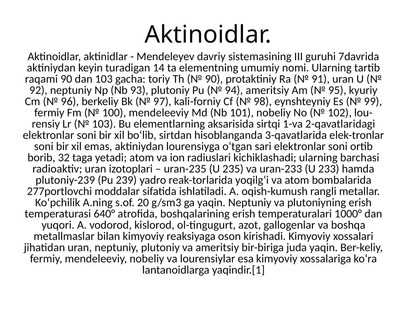 Aktinoidlar, Radiokimyo, Transuran elementlar, Tabiiy va suniy radiofaollik 4