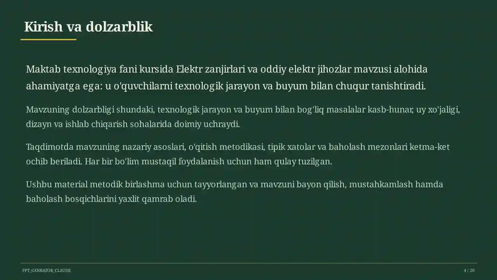 Elektr zanjirlari va oddiy elektr jihozlar (7-sinf) 4