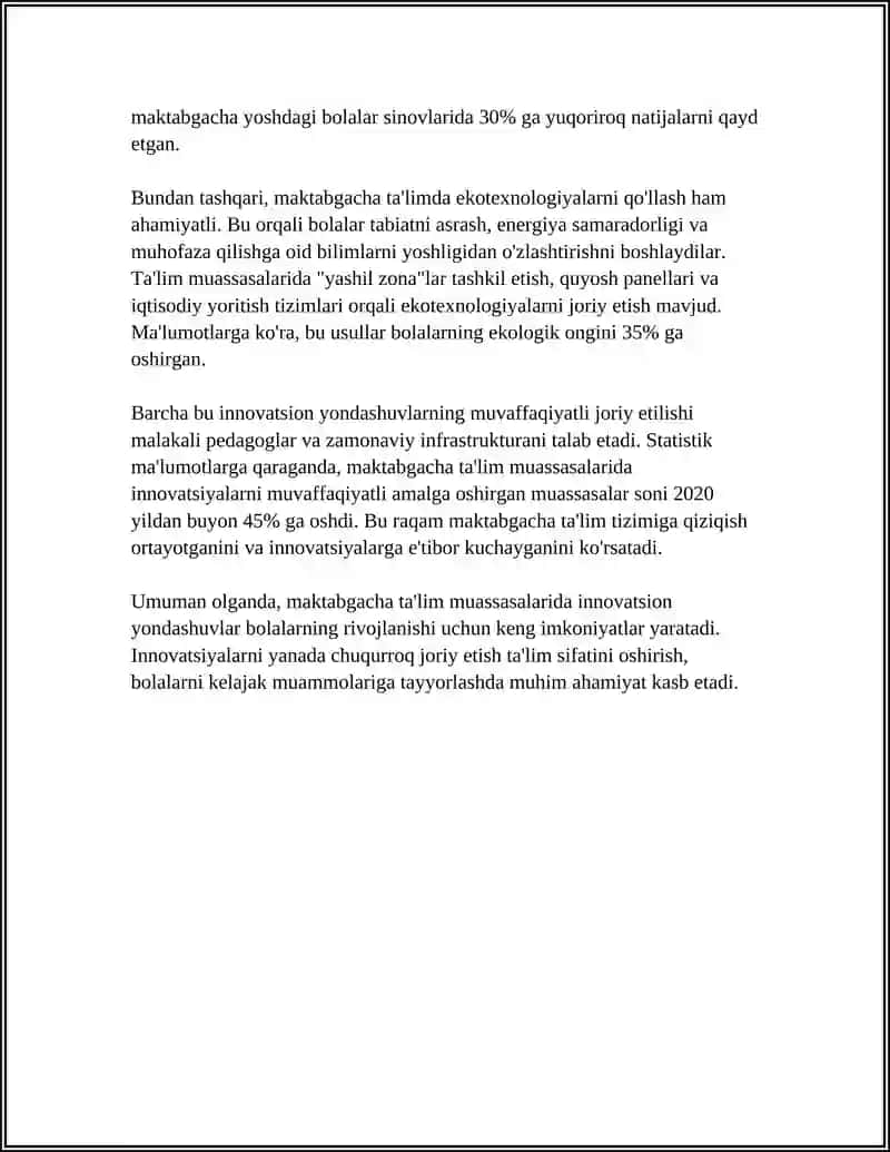 Maktabgacha talim muassasalarida innovatsion yondashuvlar 4