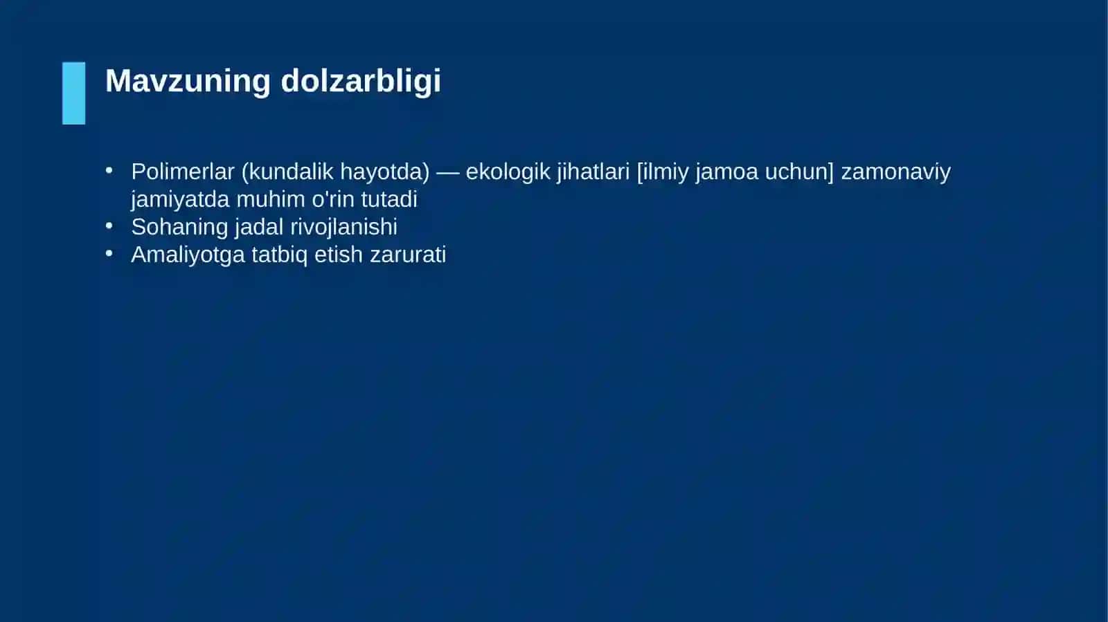 Polimerlar (kundalik hayotda) — ekologik jihatlari [ilmiy jamoa uchun] 4