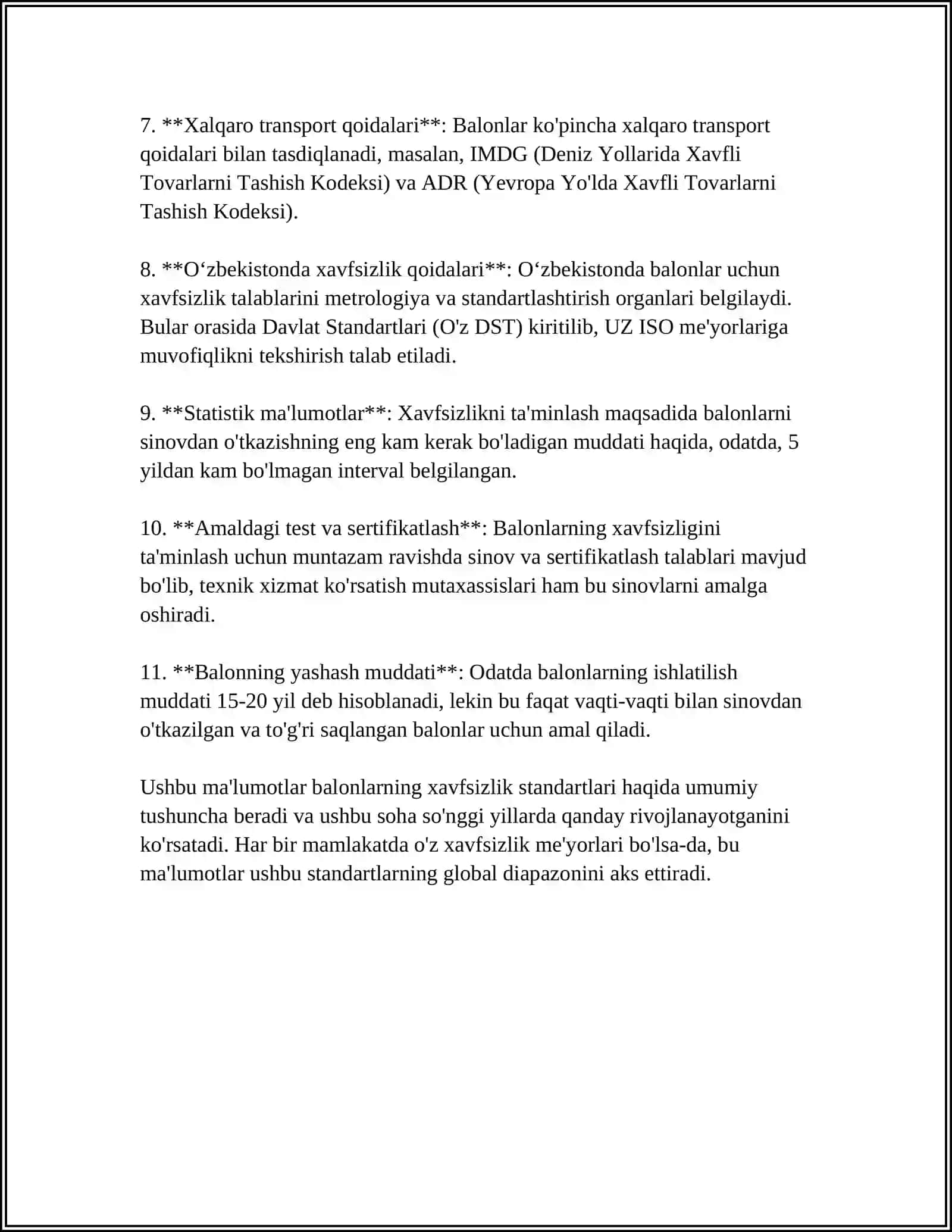ISHLAB CHIQARISHDA BALONLARDAN XAVFSIZ FOYDALANISH TALABLARI 4