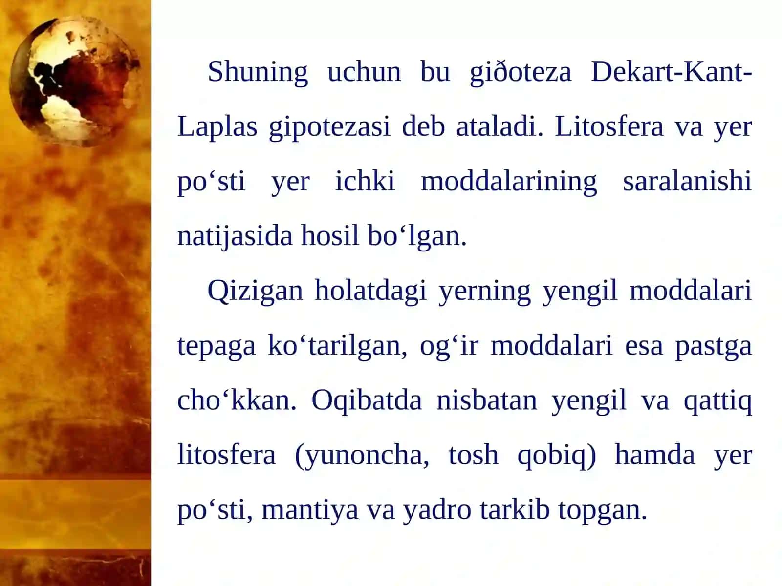 Materiklar va okeanlarning paydo bo‘lishi va rivojlanishi 4