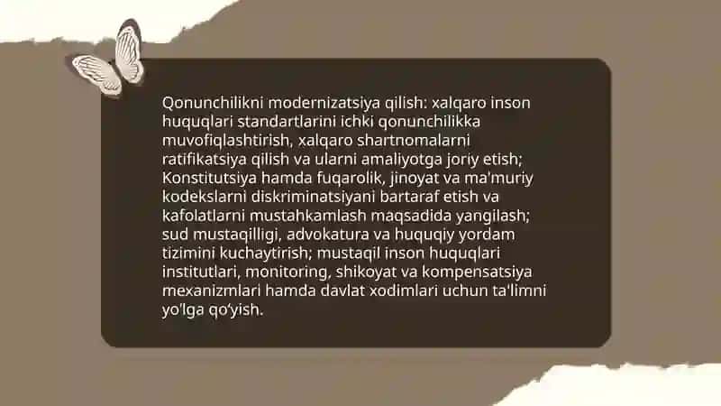 Yangi O‘zbekistonda inson haq-huquqlari va erkinliklari kafolatining yaratilishi 4