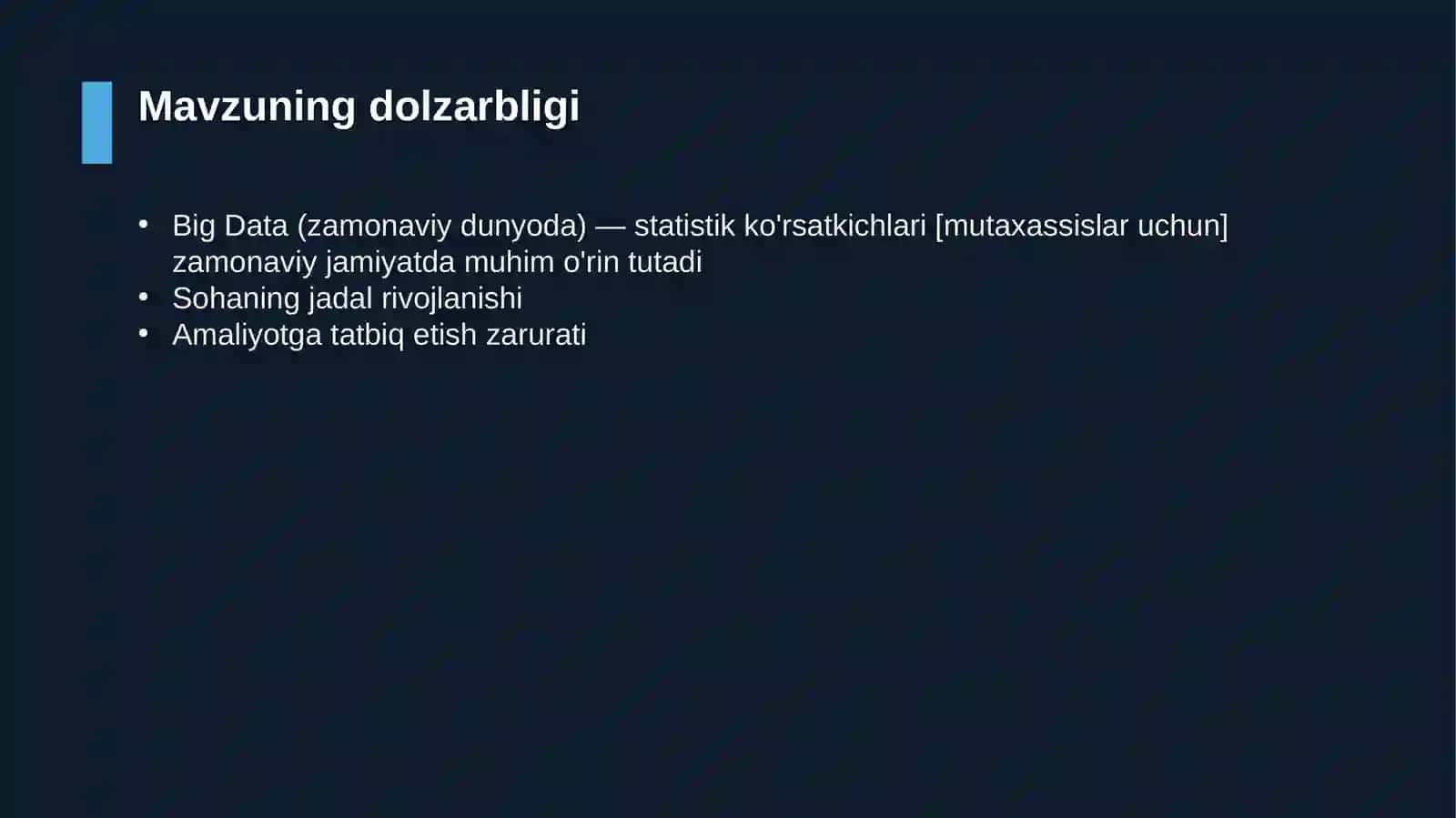 Big Data (zamonaviy dunyoda) — statistik ko'rsatkichlari [mutaxassislar uchun] 4
