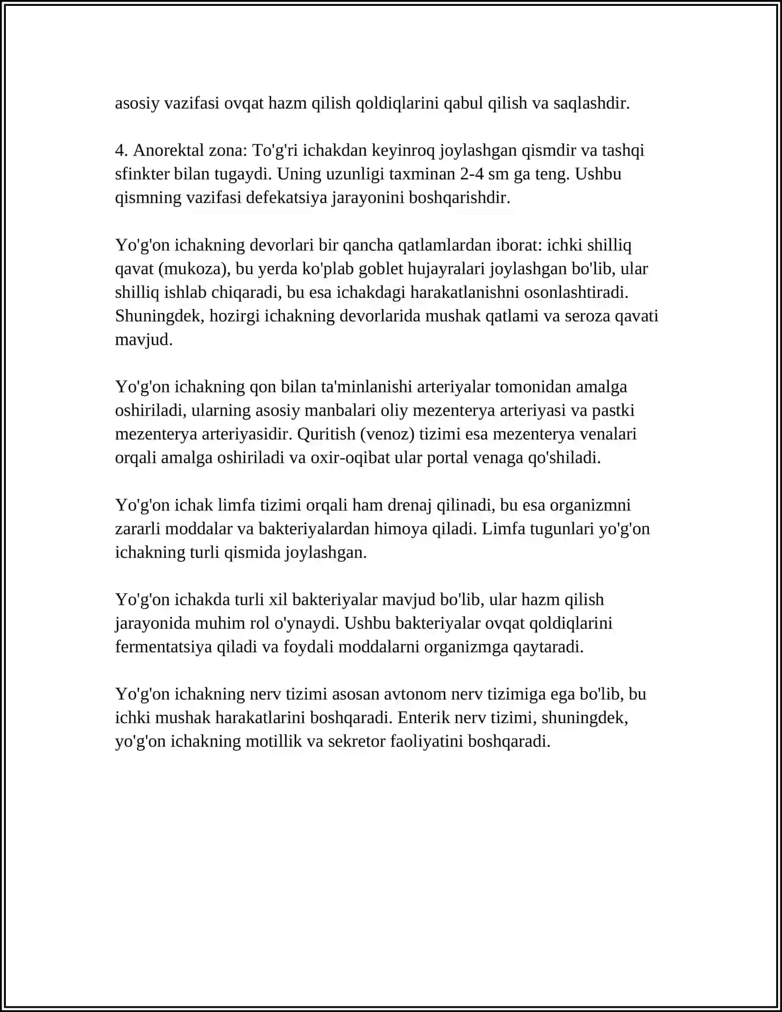 YO'G'ON ICHAK TUZILISHI FIZIOLOGIYASI VA PATALOGIYASI 4