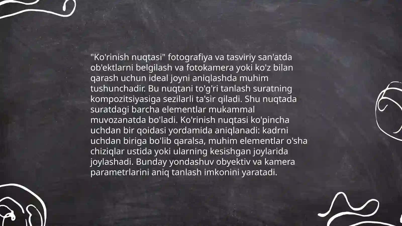 To‘g‘ri chiziq perspektivasi 1-qator xususiy holdagisi 4