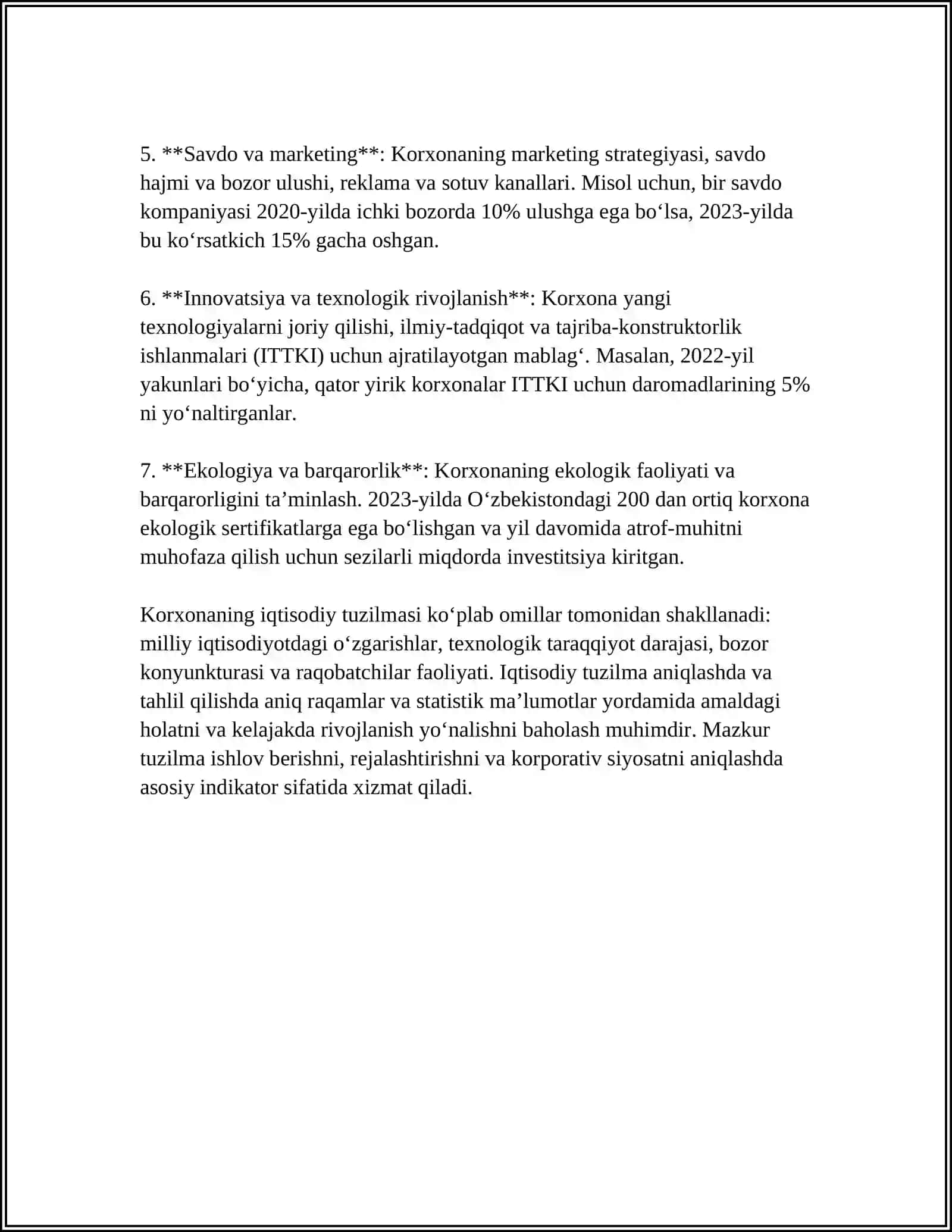 Korxona firmaning iqtisodiy tuzilishi 4