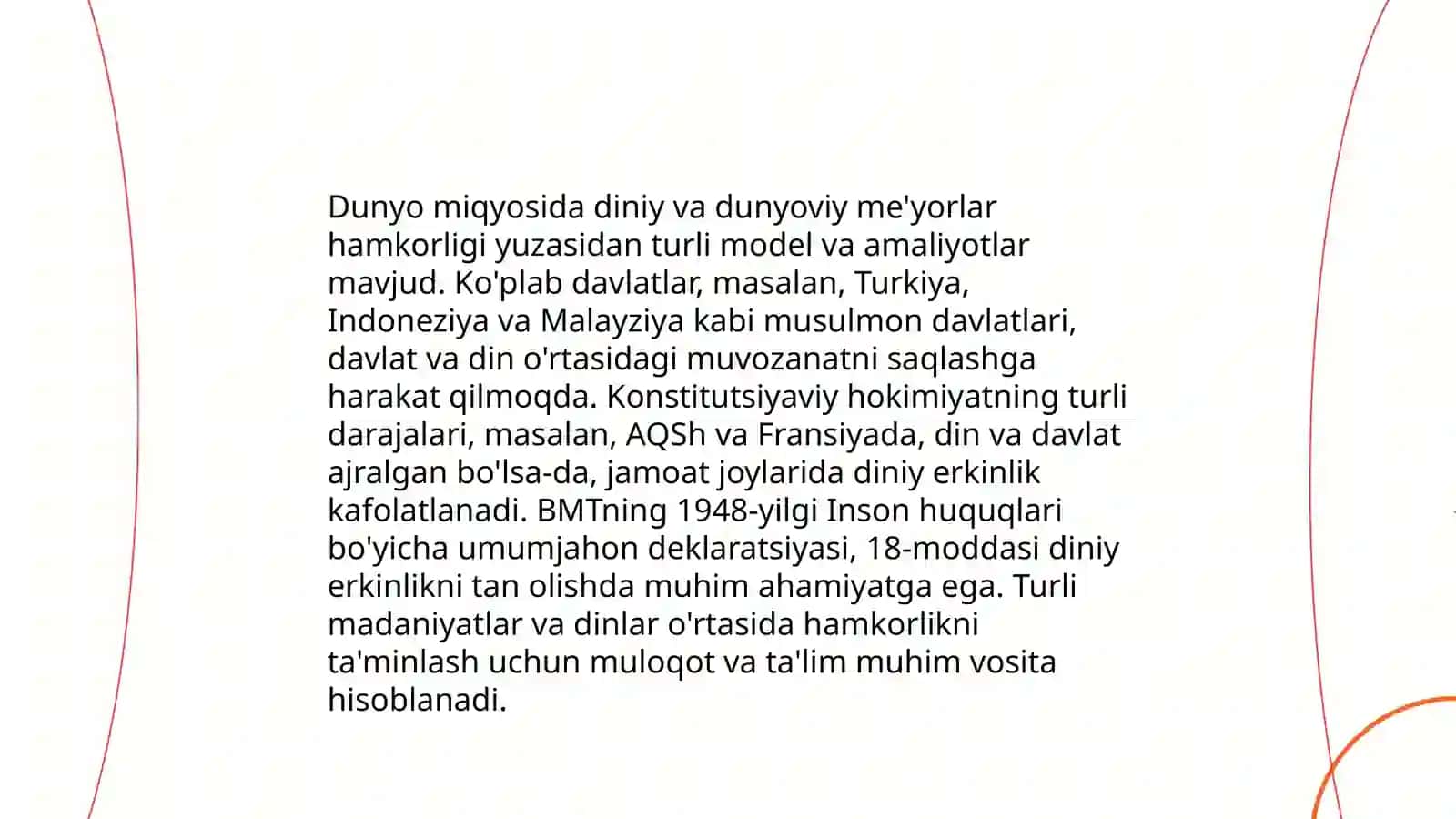 Diniy tashkilotlarning zamonaviy dunyoviy me'yorlarga moslashuvining ahamiyati 4