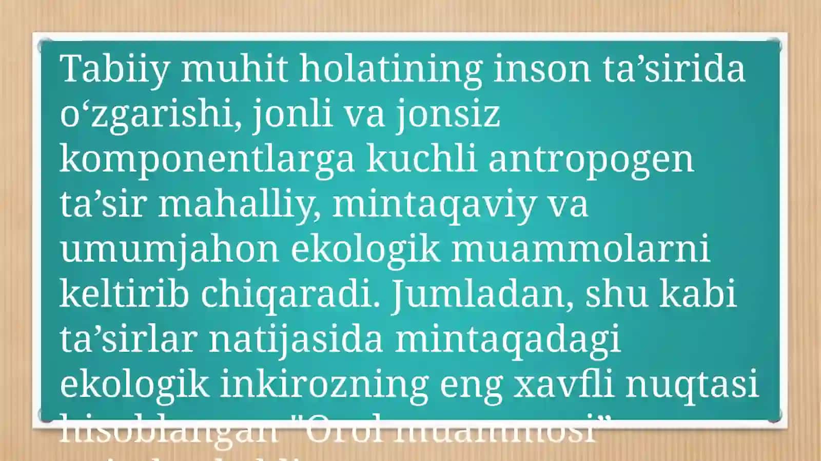 orol muammosi 4