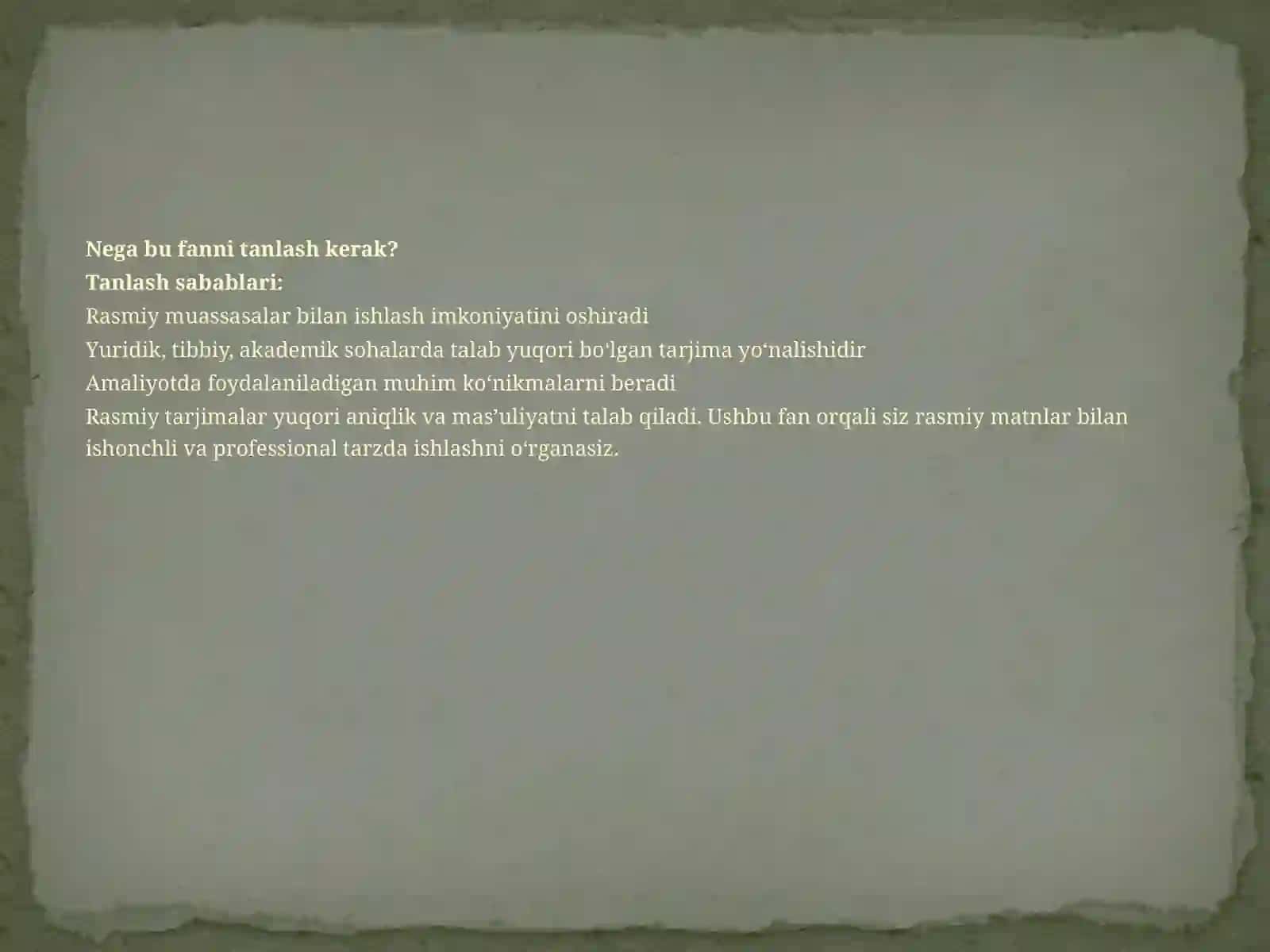 Rasmiy hujjatlar tarjimasi (2-variant) 4