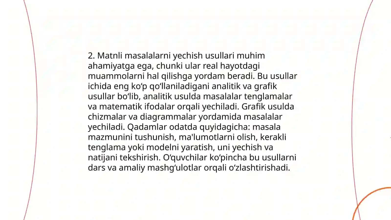 Matnli masalalar yechish 4