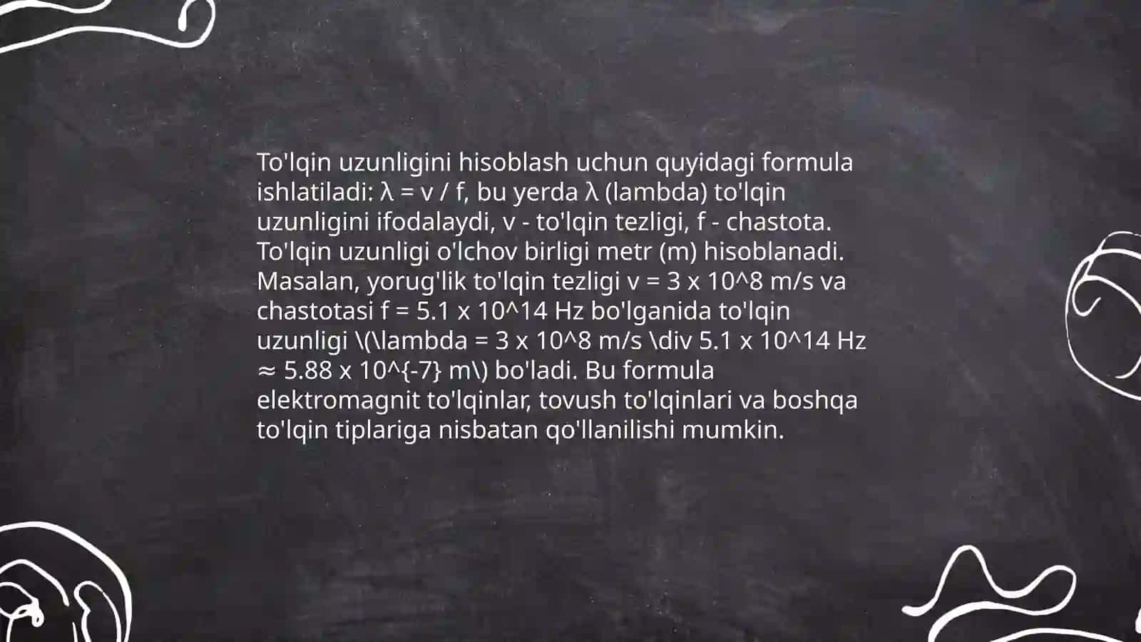 Tovushning to’lqin uzunligini aniqlash 4