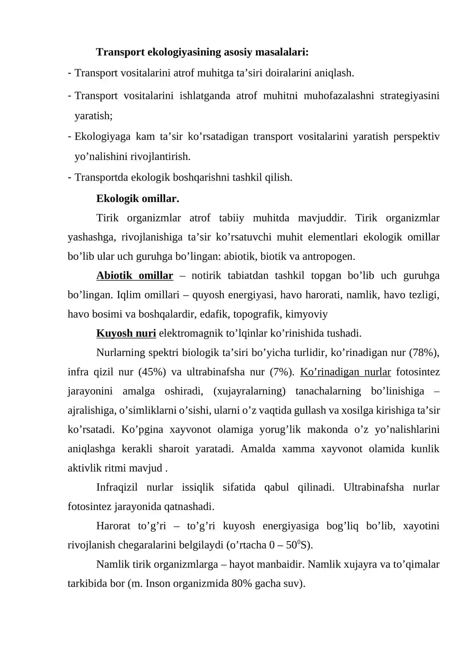 Ekologiya fanining vazifasi va mazmuni 4