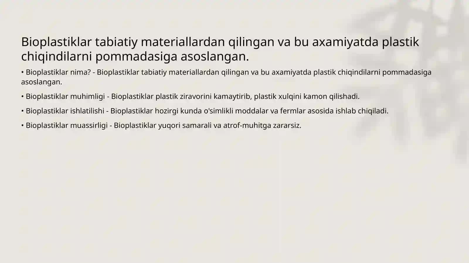 Bioplastik va Kompostlanadigan Materiallar 4