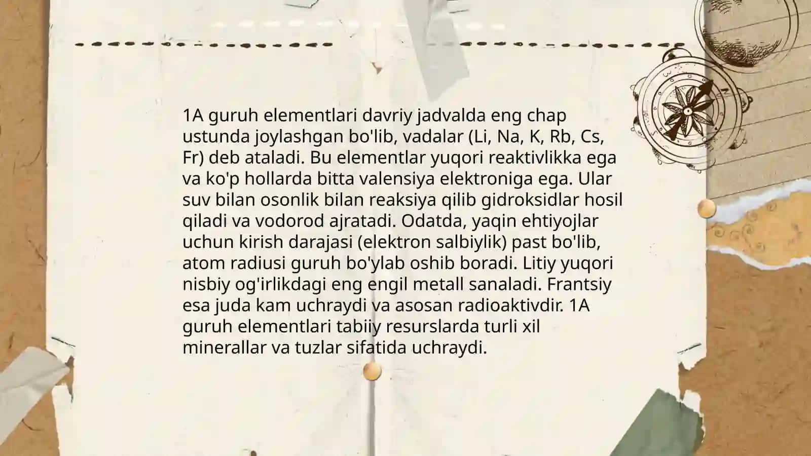 Elementlar va birikmalarining tarqalishi 4