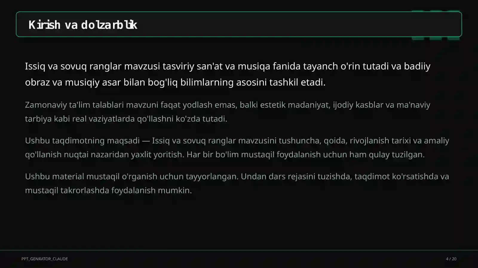 Tasviriy san'at va musiqa (1– 7) 4